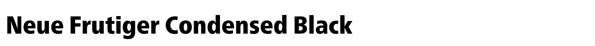 Neue Frutiger Condensed Black image